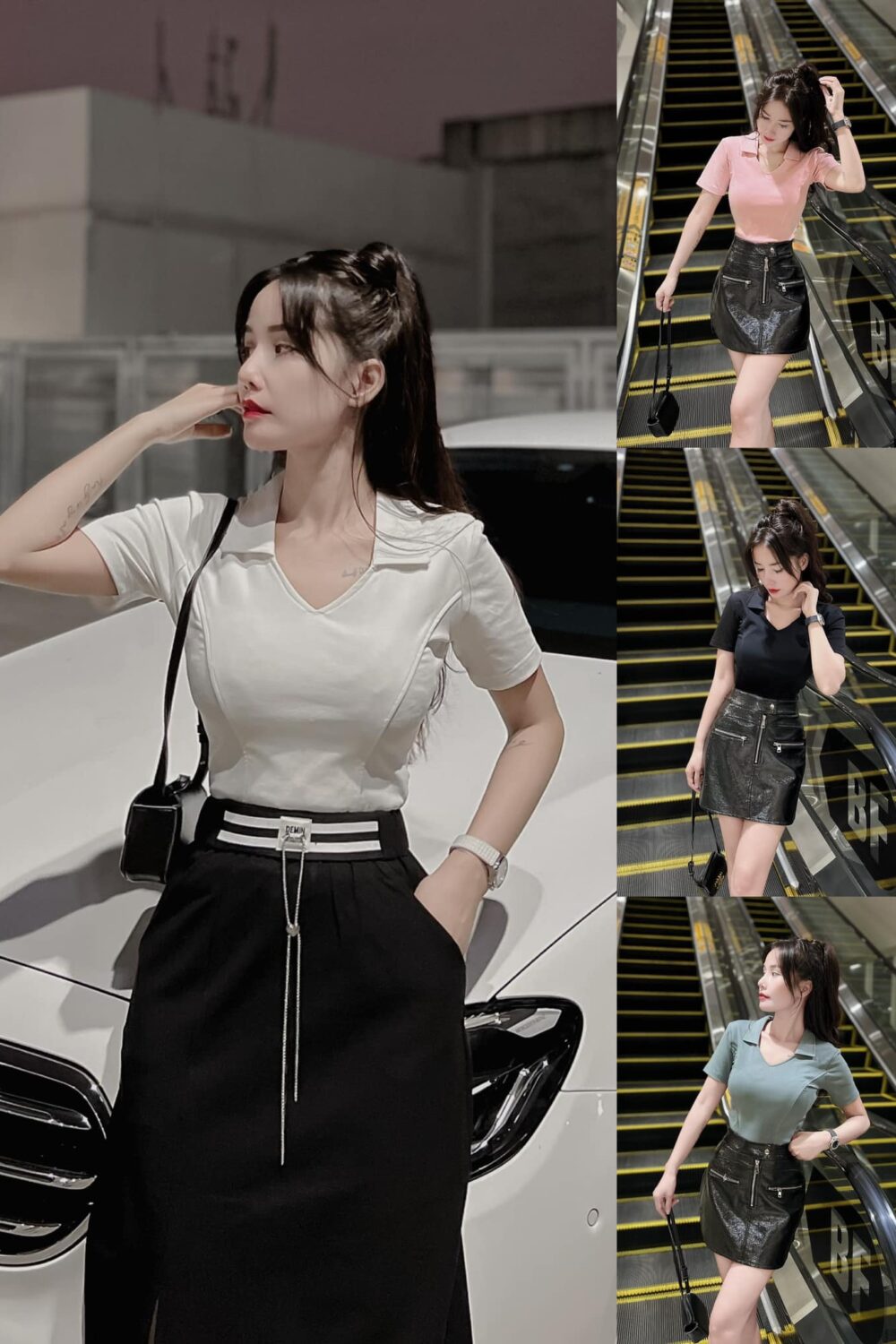 Mẫu áo hottren của Avyana cổ bẻ